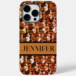 Gelbe Diamanten, orangefarbene Diamanten, Edelstei Case-Mate iPhone 14 Pro Max Hülle