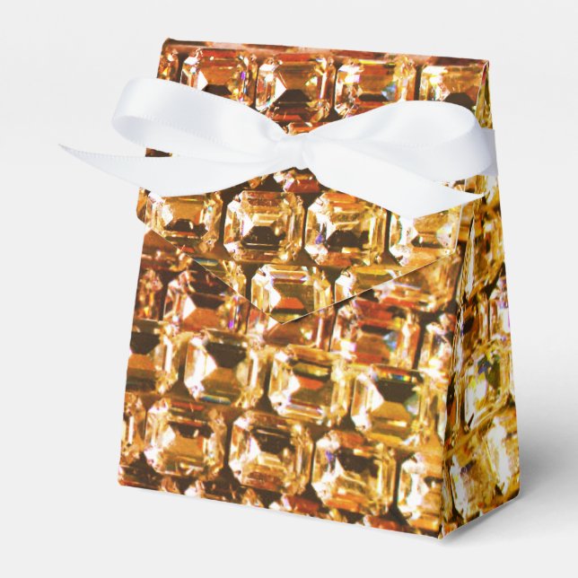 Gelbe Diamanten, orangefarbene Diamanten, Edelstei Geschenkschachtel (Vorderseite)