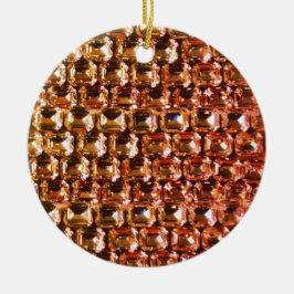Gelbe Diamanten, orangefarbene Diamanten, Edelstei Keramik Ornament