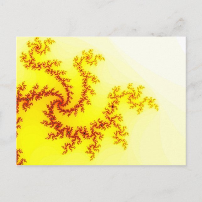 Gelbe Drachen Postkarte (Vorderseite)