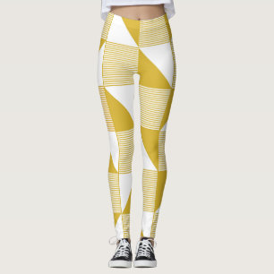 Gelbe Dreiecke: Lineares Nahtloses Muster. Leggings