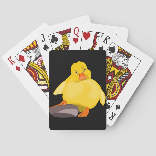 Gelbe Duckling Playing Cards - Custom Colors Spielkarten (Rückseite)