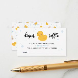 Gelbe Ducky-Blase-Bath-Windeln-Raffelkarte Begleitkarte