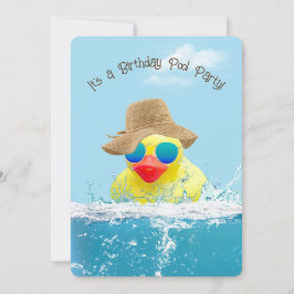 Gelbe Dusche für ein Party am Geburtstag Einladung