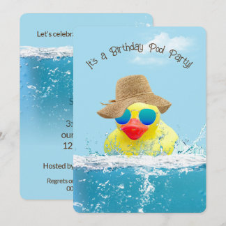 Gelbe Dusche für ein Party am Geburtstag Einladung