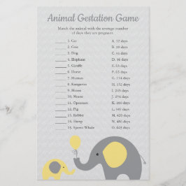 Gelbe Elefantengestation - Match Shower Game Flyer