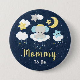 Gelbe Elefantenmama und Marinemommy Button