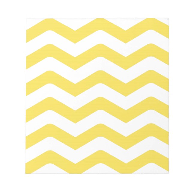 Gelbe enge Chevron-Muster Notizblock (Vorderseite)