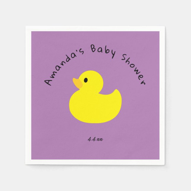 Gelbe Ente - Babydusche Serviette (Vorderseite)