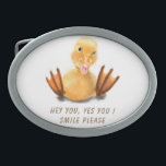 Gelbe Ente gespielt Rosa Gürtelschnalle Lächeln Ca<br><div class="desc">Funny Yellow Duck Playful Wink Happy Lächeln Cartoon Zeichn und Text - Wählen / Fügen Sie Ihre einzigartige Text / Schriftart / Farbe - Make Your Special Gift - Neu vergrössern und verschieben oder entfernen und hinzufügen Elemente / Bild mit Anpassungs-Tool ! - Zeichn und Design von MIGNED. Sie können...</div>