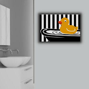 Gelbe Ente im Badewanne Poster
