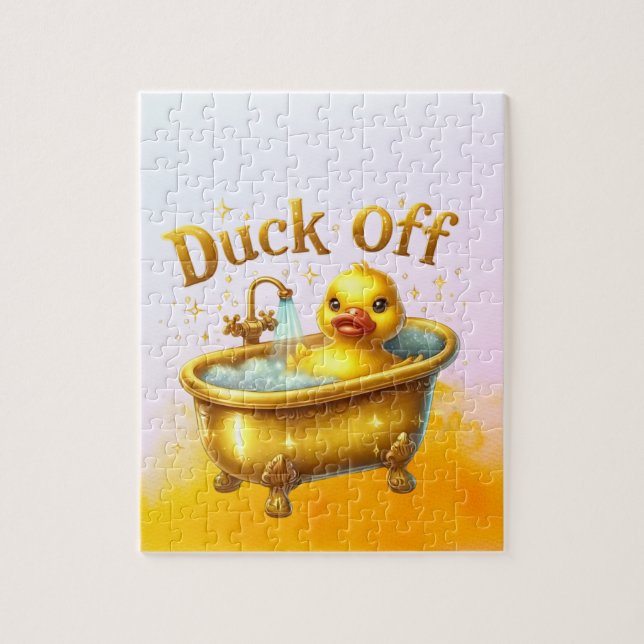 Gelbe Ente in der Badewanne Puzzle (Vertikal)