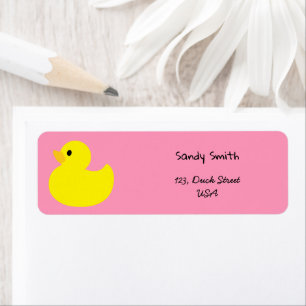 Gelbe Ente, rosa Farbe
