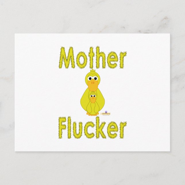 Gelbe Ente und Muttermilch Postkarte (Vorderseite)