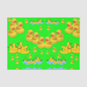 Gelbe Enten aus Zierpapier Seidenpapier