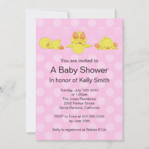 Gelbe Enten-Babyparty-Einladung Einladung