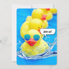 Gelbe Enten für das Party am Geburtstag Einladung