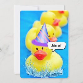 Gelbe Enten für das Party am Geburtstag Einladung
