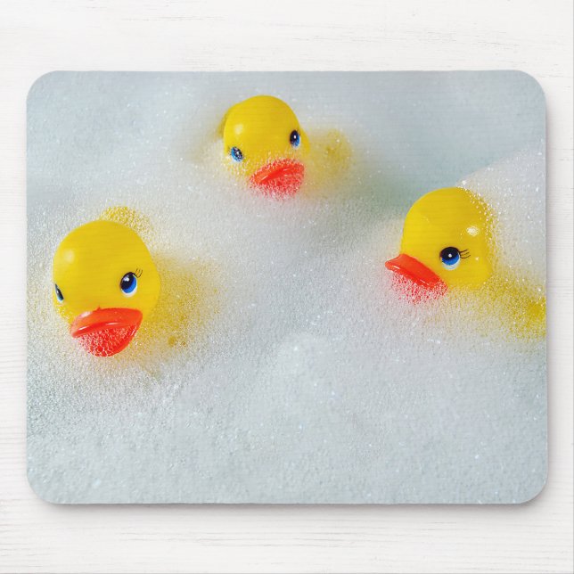 Gelbe Enten im Schaumbad Mousepad (Vorne)