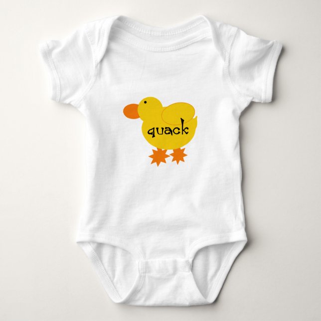Gelbe Enten-Quaken-T-Shirts und Geschenke Baby Strampler (Vorderseite)