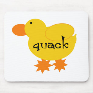 Gelbe Enten-Quaken-T-Shirts und Geschenke Mousepad