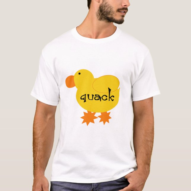 Gelbe Enten-Quaken-T-Shirts und Geschenke T-Shirt (Vorderseite)