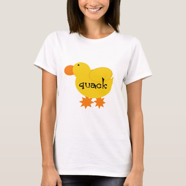 Gelbe Enten-Quaken-T-Shirts und Geschenke T-Shirt (Vorderseite)