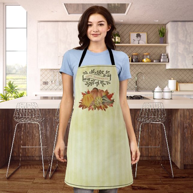Gelbe Erntedank Pumpkins und Squash Schürze (Yellow Thanksgiving Pumpkins and Squash Apron)