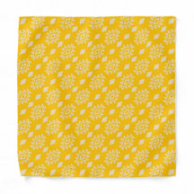 Gelbe ethnische Muster-Bandana
