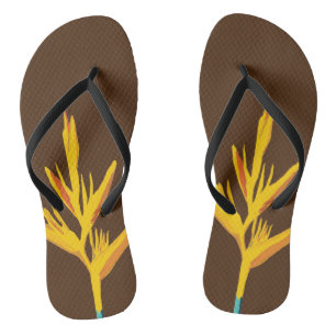 Gelbe Exotische Blume Flip Flops