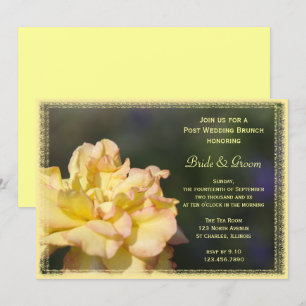 Gelbe Extravagante Rose Post Wedding Brunch Einlad Einladung