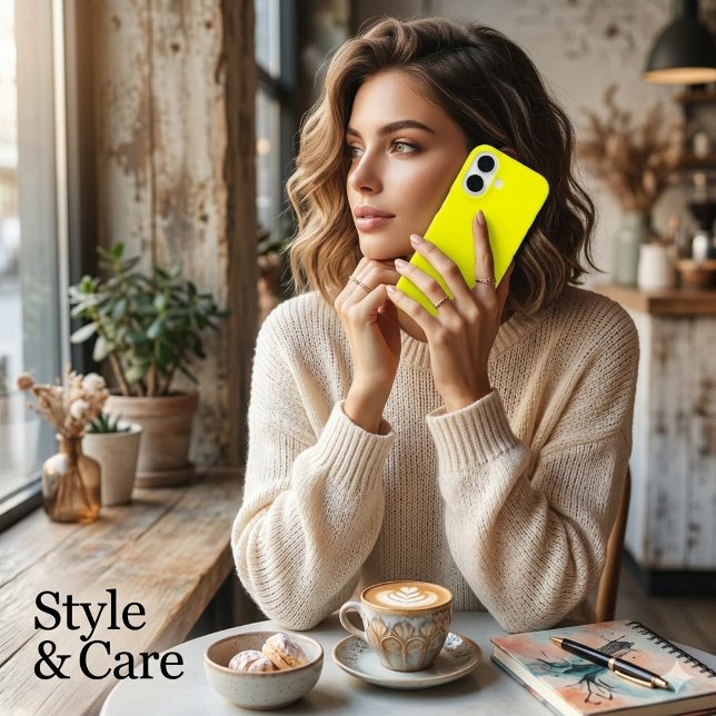 Gelbe Farbe Case-Mate iPhone Hülle (Solid Yellow Color iPhone 16 Case)