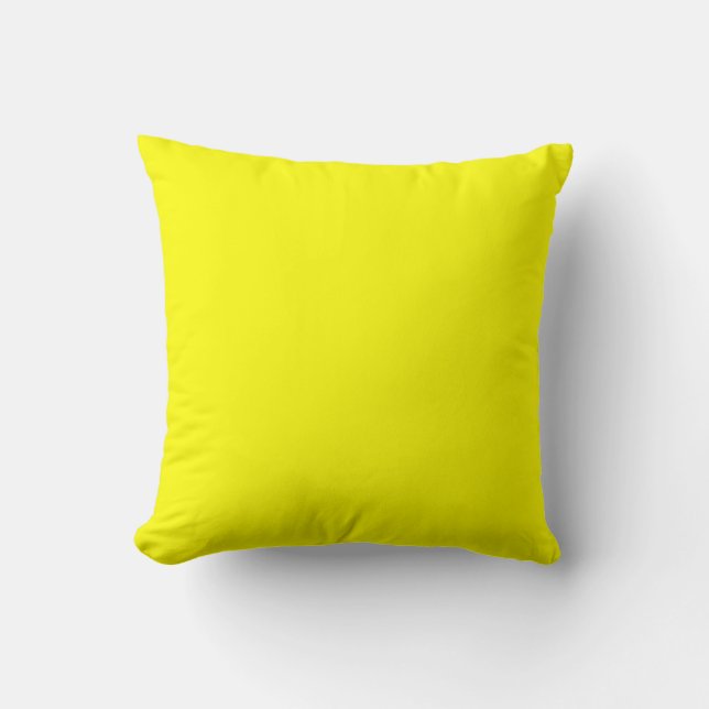 Gelbe Farbe Einfarbig Kissen (Vorderseite)