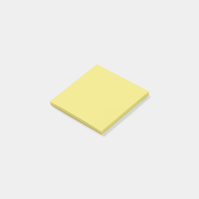 Gelbe Farbe | Hex# F3E779 Post-it Klebezettel (angewinkelt)