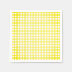Gelbe Faye Gingham-Papier-Servietten Serviette