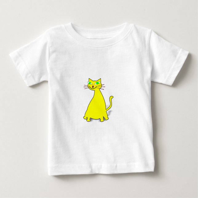 Gelbe Fett-Katze Baby T-shirt (Vorderseite)