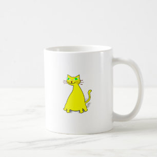 Gelbe Fett-Katze Kaffeetasse