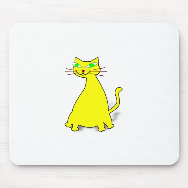 Gelbe Fett-Katze Mousepad (Vorne)