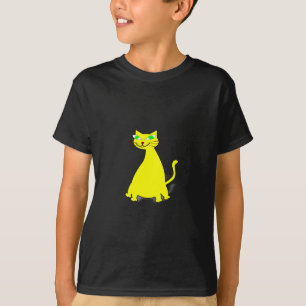Gelbe Fett-Katze T-Shirt
