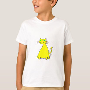 Gelbe Fett-Katze T-Shirt
