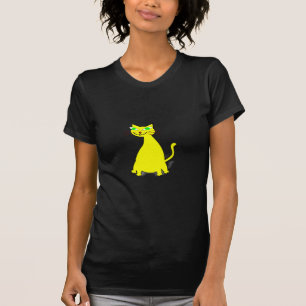 Gelbe Fett-Katze T-Shirt