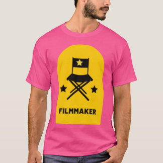 Gelbe Filmemacher-Regisseursstuhl-Freunde T-Shirt