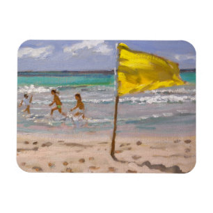 Gelbe Flagge Barbados 2010 Magnet