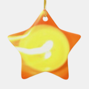 Gelbe Flamme Licht, Kunst Keramik Ornament