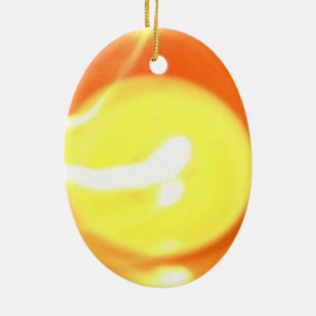 Gelbe Flamme Licht, Kunst Keramikornament (Hinten)