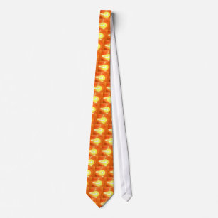 Gelbe Flamme Licht, Kunst Krawatte