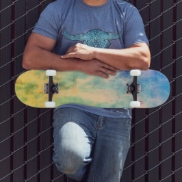 Gelbe Flammen Skateboard