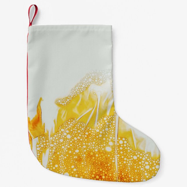 Gelbe flammgeschützte Abbildung Kleiner Weihnachtsstrumpf (Vorderseite)