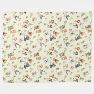 Gelbe Fleece Blanket, groß 60" x 80"