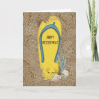 Gelbe Flip-Flops für Rentenzahlungen